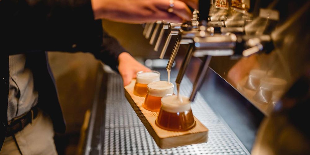 Irseer brauerei, degustazione di birre alla spina